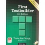 First Testbuilder 3rd Edition with key Tests that Teach with Audio Cd s ( Editura: Macmillan, Autor: Mark Harrison ISBN 9780230476110 )