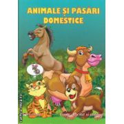 Animale si pasari domestice Carte de citit si colorat