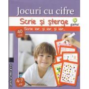 Jocuri cu cifre scrie si sterge 4-7 ani(editura Gama isbn: 978-973-149-234-6)