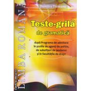 Teste-grila de gramatica dupa programa de admitere in scolile de agenti de politie , de subofiteri de jandarmi si in facultatile de drept ( editura : Hoffman , autor :  Dumitru Ticleanu , ISBN 9786066156578 )