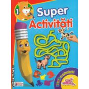 Super activitati numarul 1 Distractie cu autocolante ( Editura: Prichindel ISBN 9786069300916 )