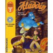 Aladdin - Level 2 reader with CD, Primary Readers (Editura: MM Publications, Retold by: H. Q. Mitchell, ISBN 9789604430062 )