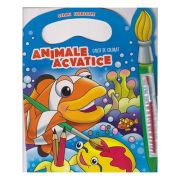 Culori fermecate Animale acvatice carte de colorat cu pensula (Editura: Prut ISBN 9789975545890)