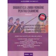 Gramatica limbii romane pentru examene volumul 1 conform Doom editia a 3 a (Autor: Alexandru Petricica ISBN 9789730377187)