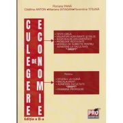 Culegere de economie (Editura: ProUniversitaria, Autori: Floriana Pana, Catalina Anton ISBN 978-606-26-1762-2)