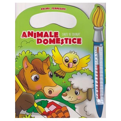 Animale domestice carte de colorat cu pensula (Editura: Prut ISBN 9789975542883)